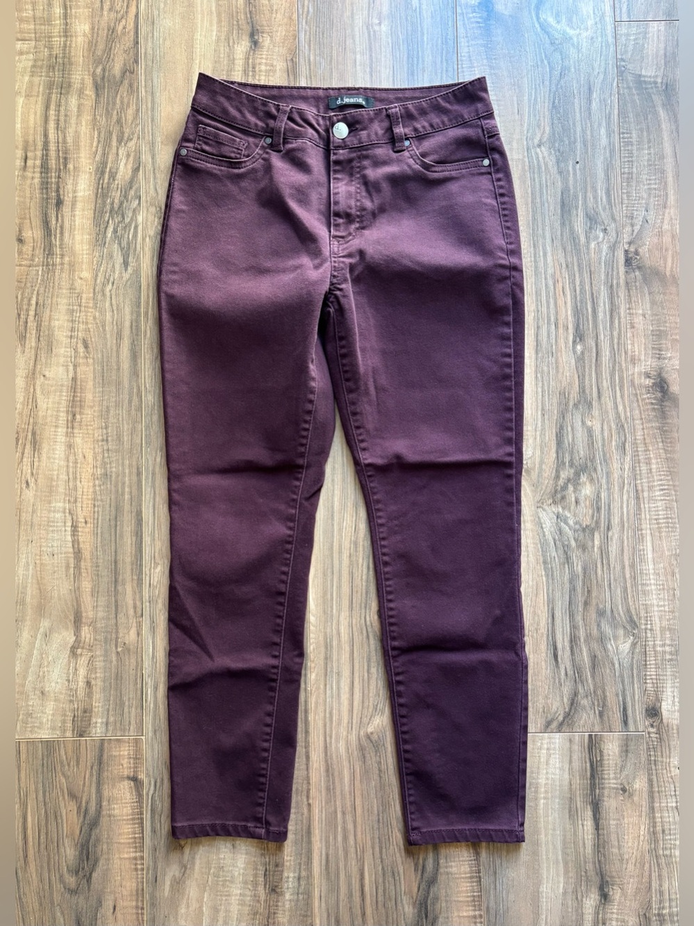 d.jeans Deep Plum Skinny Jeans Size 6 Stretch Cotton Blend Eco-Friendly